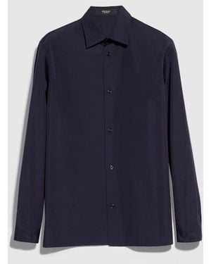 Gucci Piece Dyed Cotton Poplin Shirt - Blue