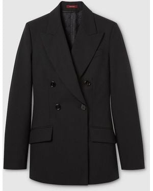 Gucci Double-Breasted Light Wool Jacket - Black