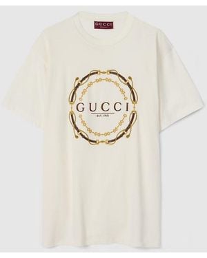 Gucci Cotton Jersey T-Shirt With Logo - White