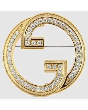 Gucci Blondie Crystal Brooch - Metallic