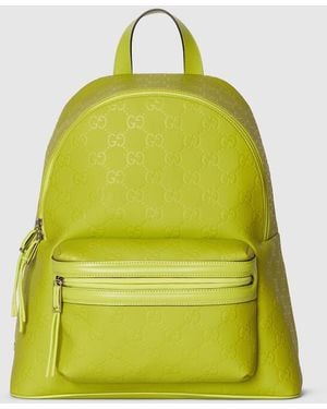 Gucci Edge Medium Backpack, Fabric - Yellow