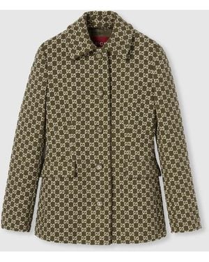 Gucci Ggコットンブークレ ジャケット, グリーン, ウェア