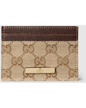 Gucci Card Case With Plaque - Metallic