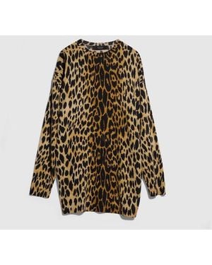 Gucci Printed Knit Cashmere Dress, Size S, Ready-To-Wear - Brown
