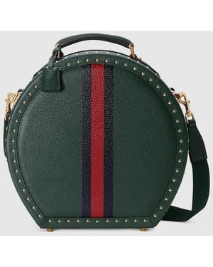 Gucci Savoy〕スモール ハットボックス, グリーン, レザー