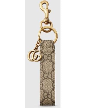 Gucci 〔オフィディア〕キーチェーン, ベージュ, Ggキャンバス - メタリック