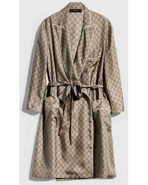 Gucci Printed Silk Twill Shirt - Brown