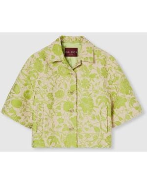 Gucci Flora Cotton Bouclé Jacquard Jacket, Ready-To-Wear - Yellow
