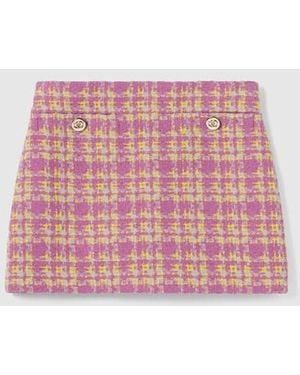 Gucci Wool Bouclé Skirt - Pink