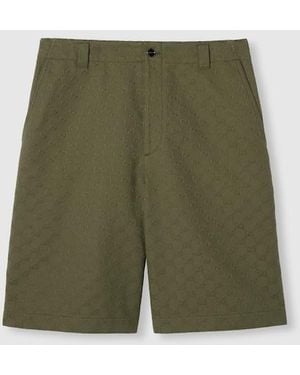 Gucci Ggキャンバス ショートパンツ, グリーン, ウェア