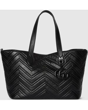 Gucci Gg Marmont Medium Tote Bag, Leather - Black