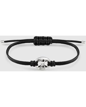 Gucci Marina Chain Cord Bracelet - Black