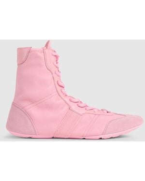 Gucci Flex High-Top Sneaker, Suede - Pink