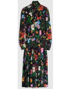 Gucci Printed Silk Crêpe De Chine Dress - Green