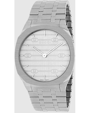 Gucci 【公式】 (グッチ)〔 25h〕クオーツ スチール ウォッチ 34 Mmスチールundefined - メタリック