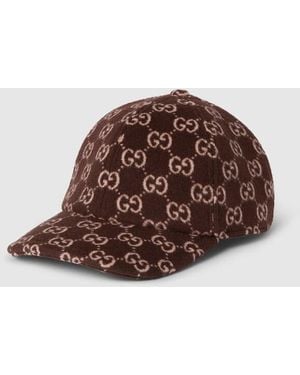Gucci Gg Wool Baseball Hat - Brown