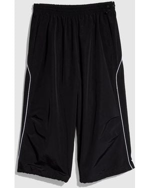 Gucci Cotton Nylon Bermuda With Embroidery - Black