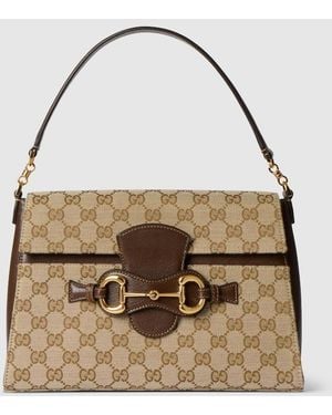 Gucci Medium Top Handle Bag With Horsebit - Metallic