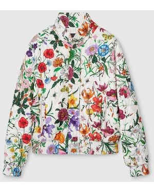 Gucci Printed Quilted Twill Jacket, Ready-To-Wear - White