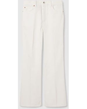 Gucci Cropped Flared Denim Pants - White