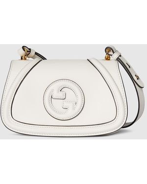 Gucci 〔グッチ ブロンディ〕ミニ ショルダーバッグ, ホワイト, レザー - メタリック