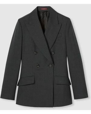 Gucci Double-Breasted Wool Jacket - Black