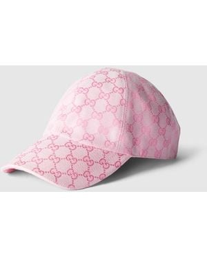 Gucci Gg Cotton Canvas Baseball Hat - Pink