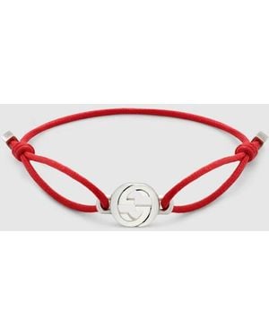 Gucci Interlocking Cord Bracelet - Red