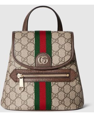 Gucci Ophidia Small Backpack, Gg Canvas - Brown