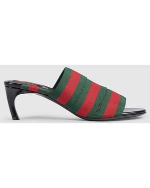 Gucci Mule Sandal With Web, Uk - Red
