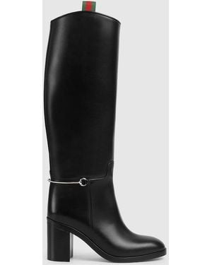 Gucci Boot With Slim Horsebit - Black
