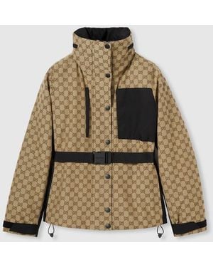 Gucci Gg Technical Fabric Jacquard Jacket, Ready-To-Wear - Natural