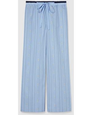 Gucci Printed Cotton Poplin Pants, Ready-To-Wear - Blue