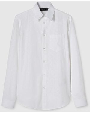Gucci Gg Cotton Poplin Shirt, Size 15 - White
