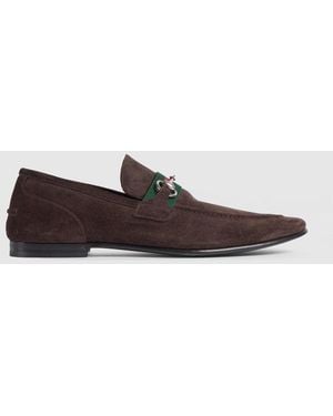 Gucci Como Loafer, Suede - Brown