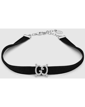 Gucci Choker Necklace With Crystal Gg - Multicolor