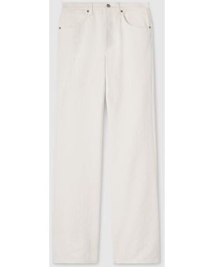 Gucci Gg Cotton Denim Jacquard Pants - White