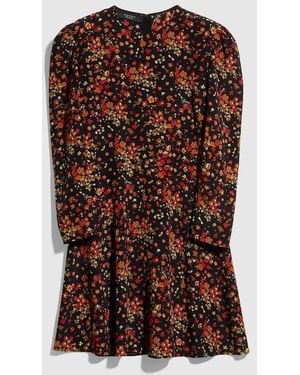 Gucci Printed Silk Dress - Brown
