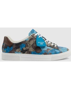 Gucci Ace Sneakers With Web - Blue