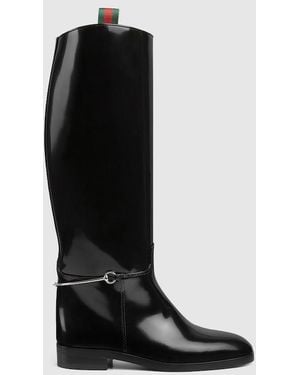 ブーツその他 GUCCI SIGNORINA BLACK LEATHER BOOT Gucci Signorina Black Leather Boot Elegant Design – LOZURI®