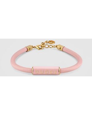 Gucci ラッカーフィニッシュ ブレスレット, ゴールドトーン メタル - ピンク