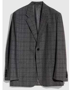 Gucci Checked Fine Wool Jacket - Gray