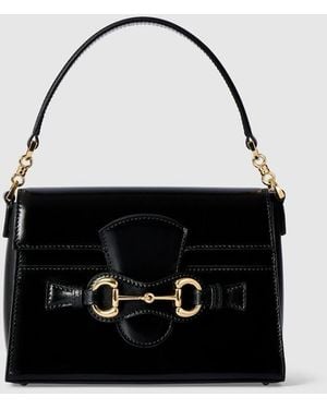 Gucci Horsebit Duomo Small Top Handle Bag, Leather - Black