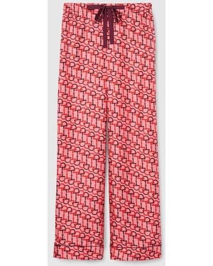 Gucci Printed Silk Pants, Ready-To-Wear - Red