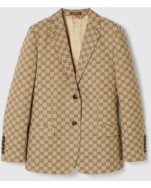 Gucci Gg Canvas Jacket - Natural