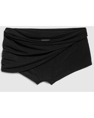 Gucci Crêpe Jersey Draped Shorts, Ready-To-Wear - Black