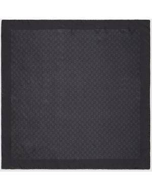 Gucci Printed Silk Twill Carré, Silk - Black