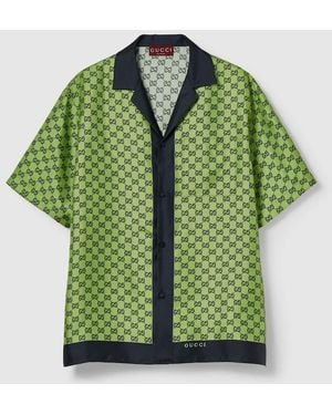 Gucci Printed Silk Shirt - Green