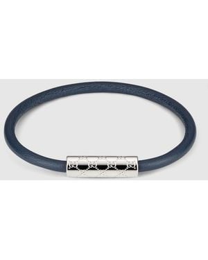 Gucci Bracelet With Gg Detail - Blue