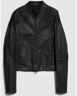 Gucci Coated Stretch Cotton Twill Denim Jacket, Size 50 It, Ready-To-Wear - Black